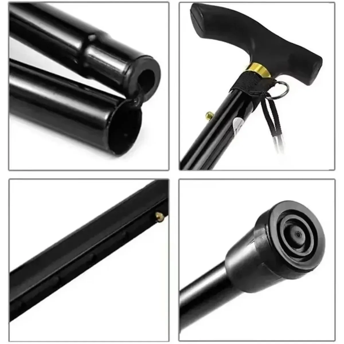 Bastón para adulto mayor plegable y ligero, 86,5 cm – vue 2