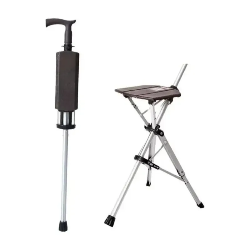 Bastón con asiento plegable de aluminio, ajustable y acolchado – Revisa la talla elegida