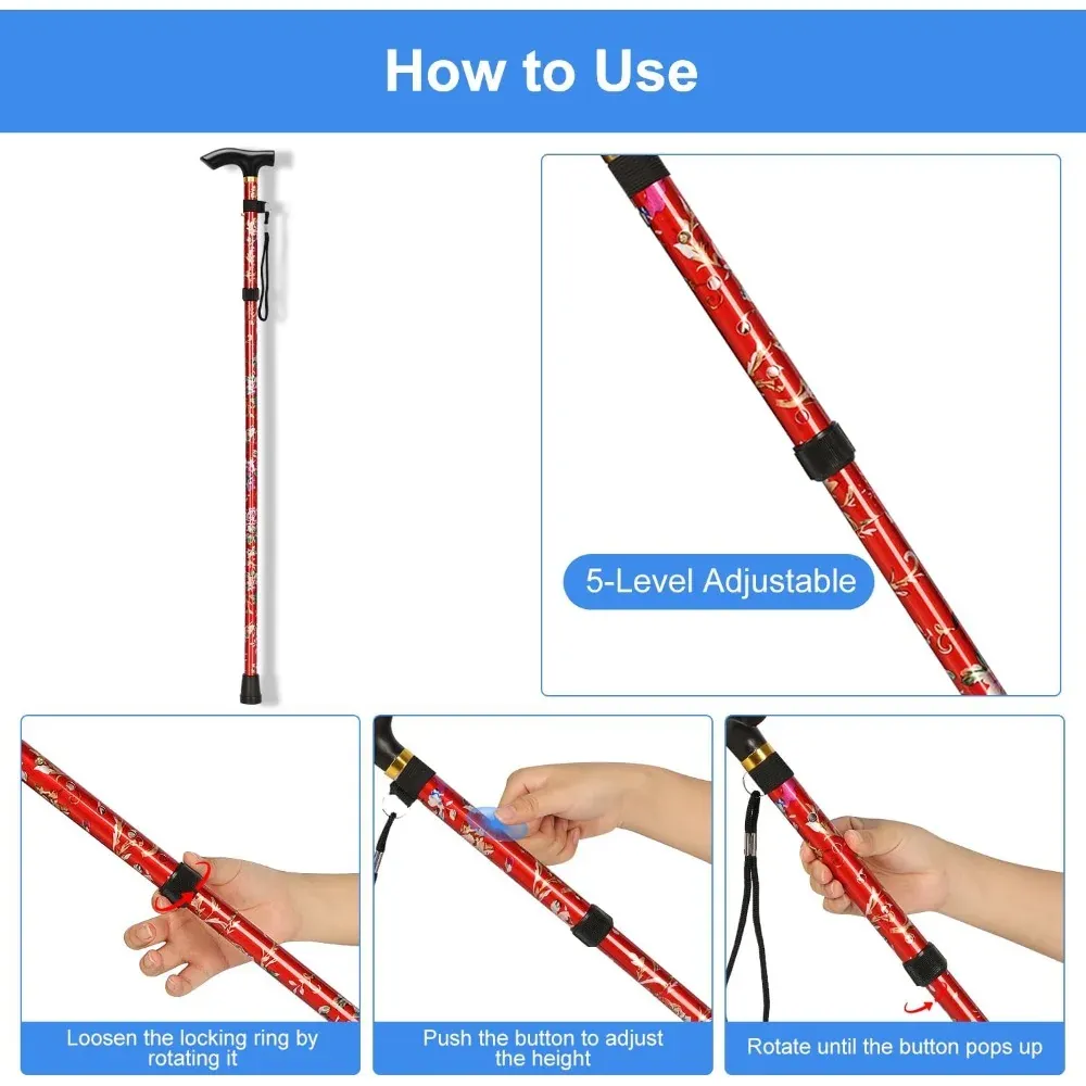 Bastón de aleación de aluminio plegable en forma de – vue 3
