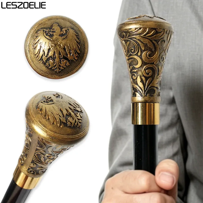 Bastón de madera elegante con diseño de águila prusiana – vue 1