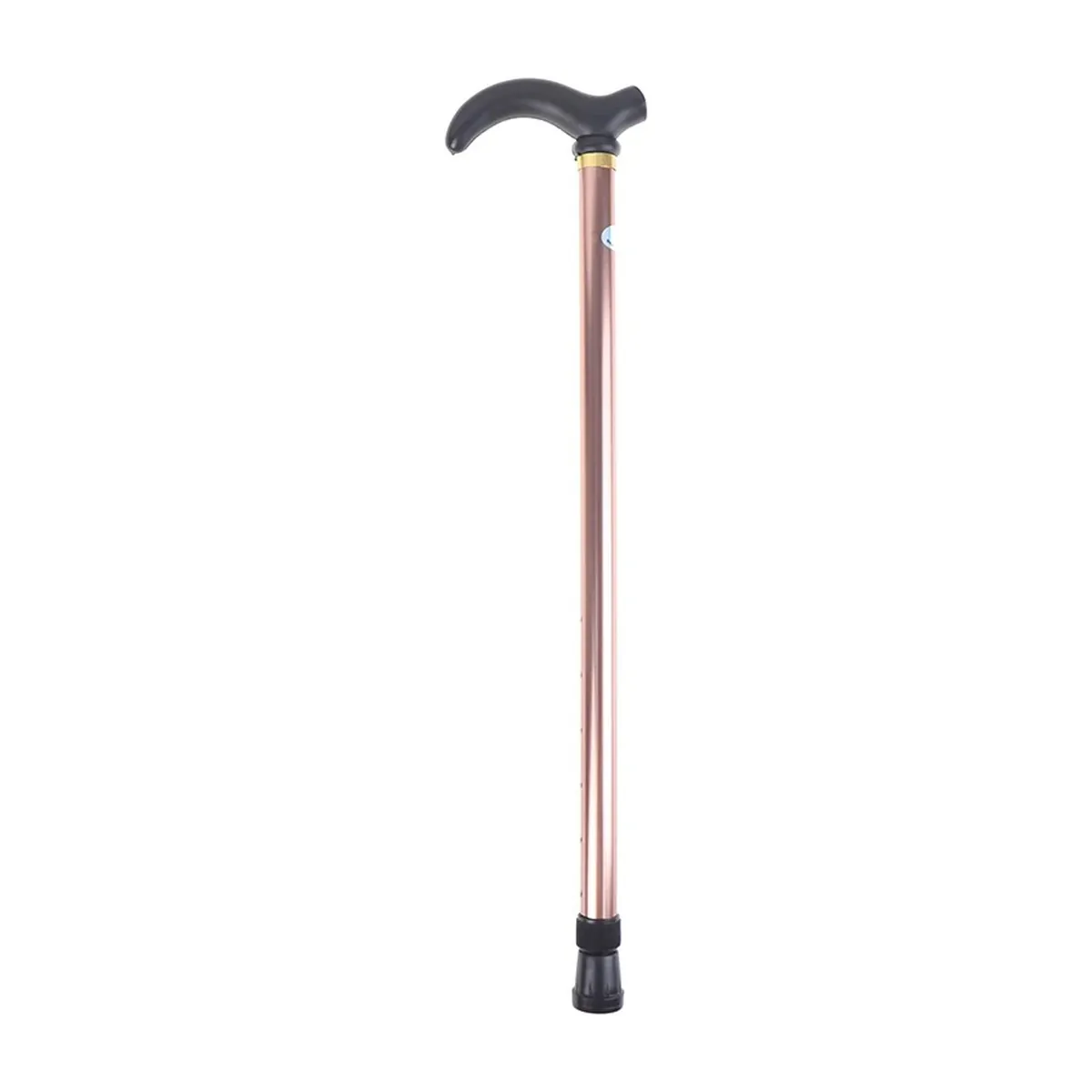 Bastón ortopédico ajustable de aluminio, 75–90 cm – café