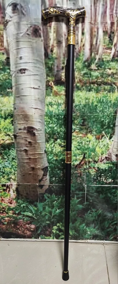 Foto de un comprador: Bastón decorativo con empuñadura metálica de oso dorado