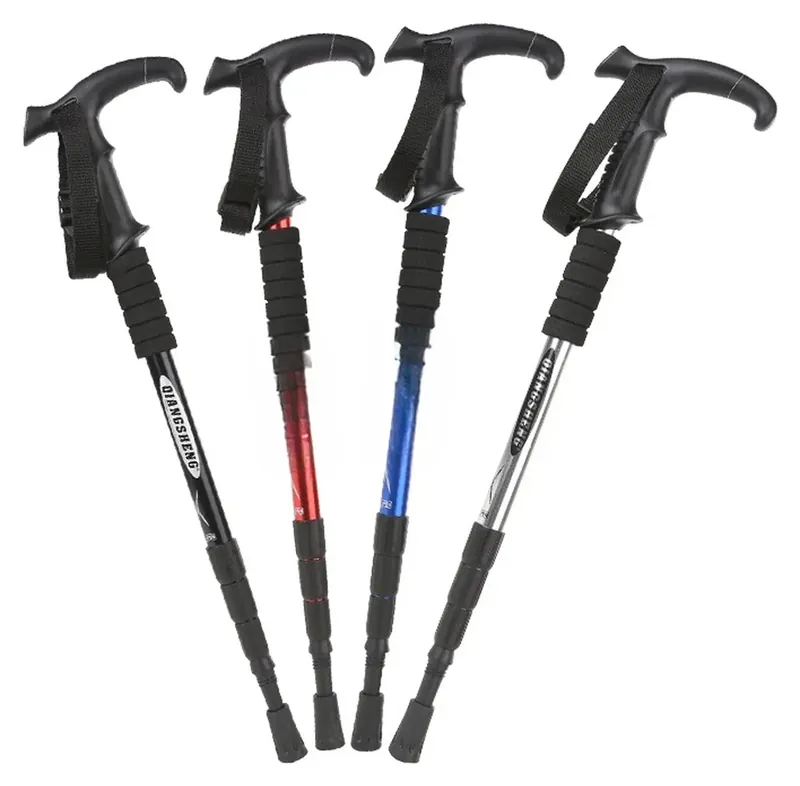 Bastón plegable de 4 secciones para trekking, 53–110 cm