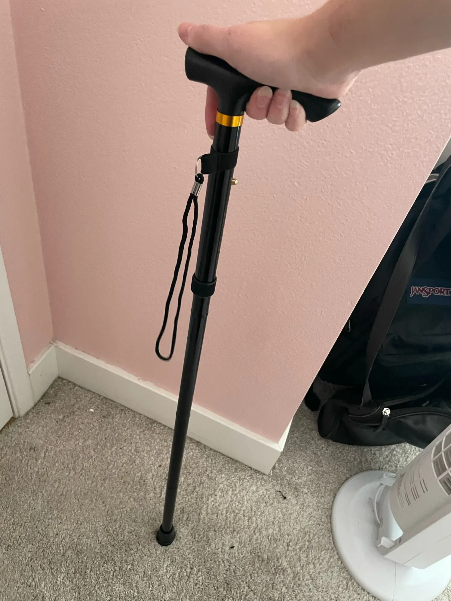 Foto de un comprador: Bastón ortopédico ajustable y plegable de aluminio ligero