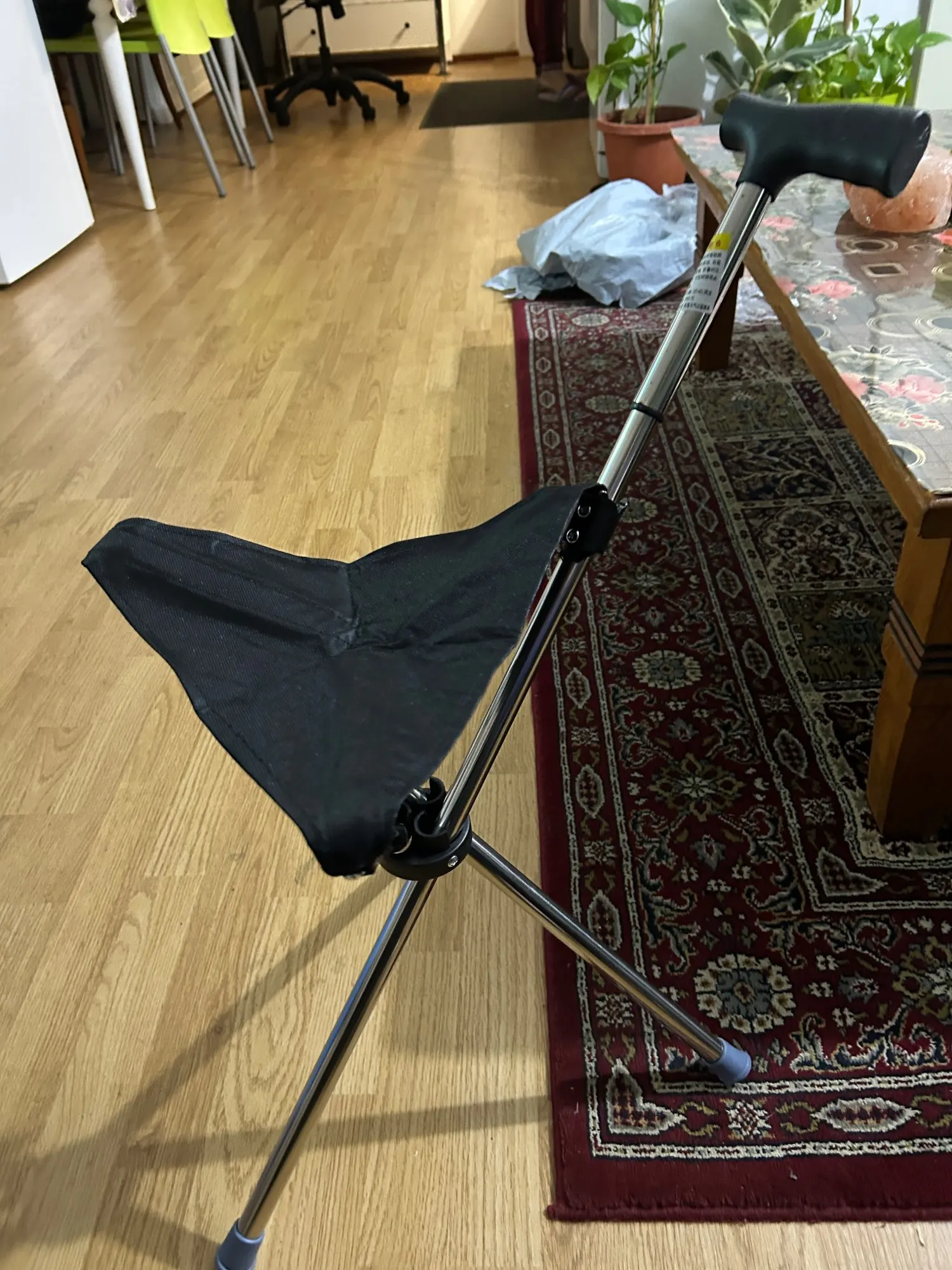 Foto de un comprador: BastÃ³n plegable con asiento portÃ¡til para descansar