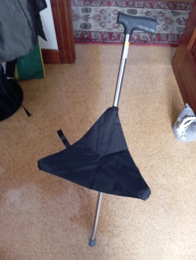 Foto de un comprador: BastÃ³n plegable con asiento portÃ¡til para descansar