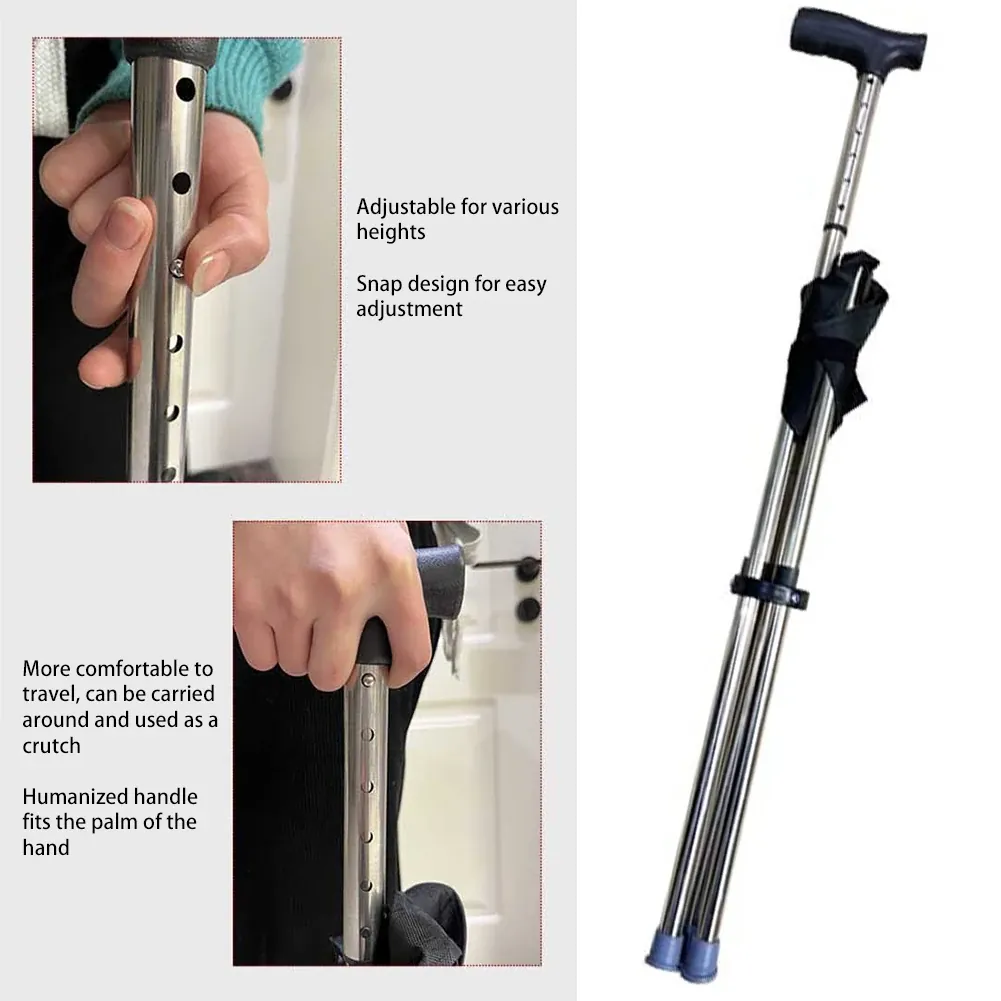 Bastón plegable asiento fácil de llevar taburete portátil silla – vue 3
