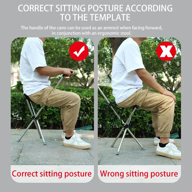 BastÃ³n plegable con asiento portÃ¡til para descansar – Variantes poco detalladas