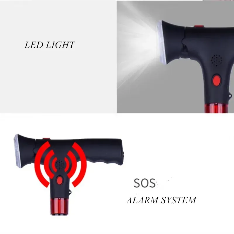 Bastón plegable telescópico para ancianos bastón LED para caminar – vue 2