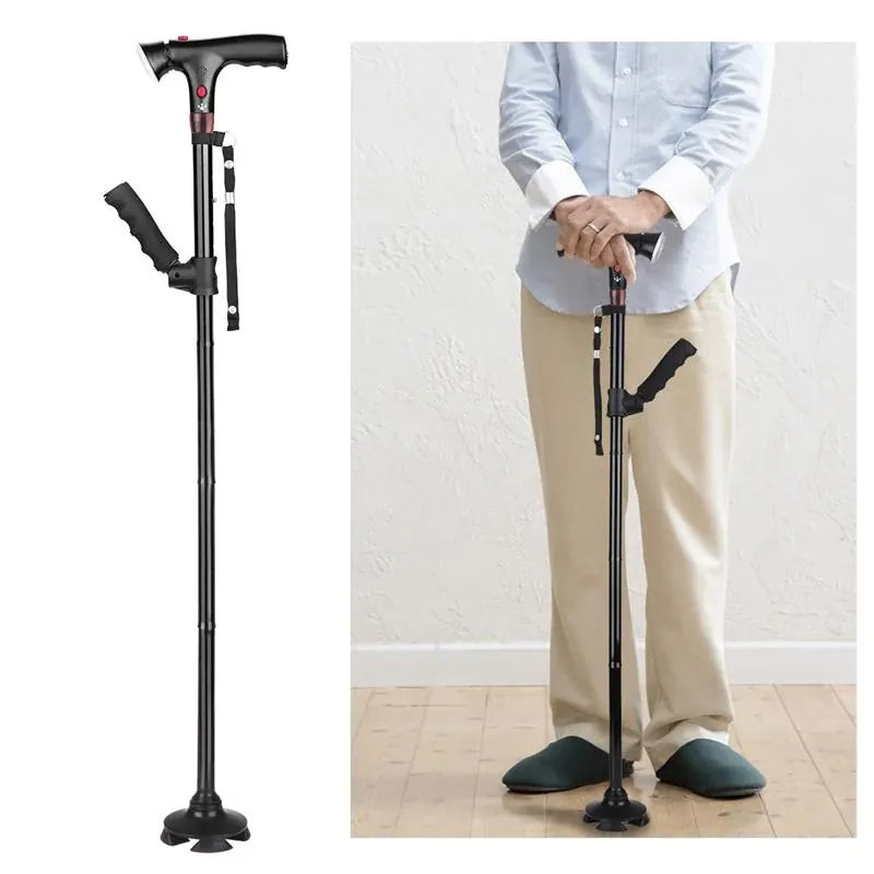 Bastón plegable telescópico para ancianos bastón LED para caminar – vue 6