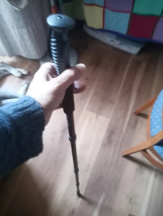 Foto de un comprador: Bastón de senderismo de aluminio con absorción de impacto