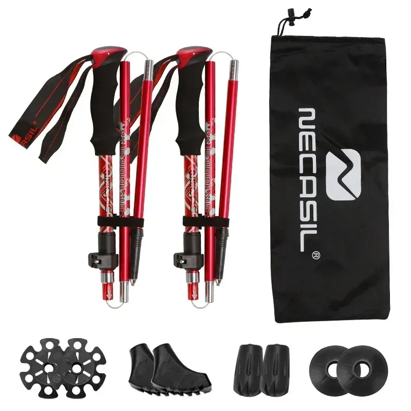 Bastones de Trekking 2PCS Ultraligeros Plegables Telescópicos para Caminatas – vue 1
