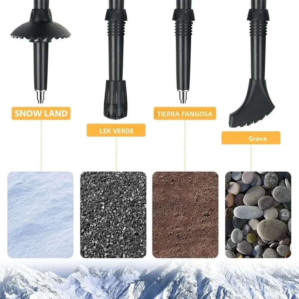 Bastones de Trekking 2PCS Ultraligeros Plegables Telescópicos para Caminatas – vue 2