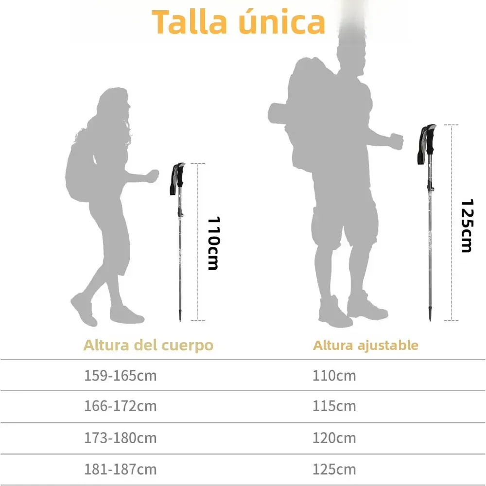 Bastones de Trekking 2PCS Ultraligeros Plegables Telescópicos para Caminatas – vue 4