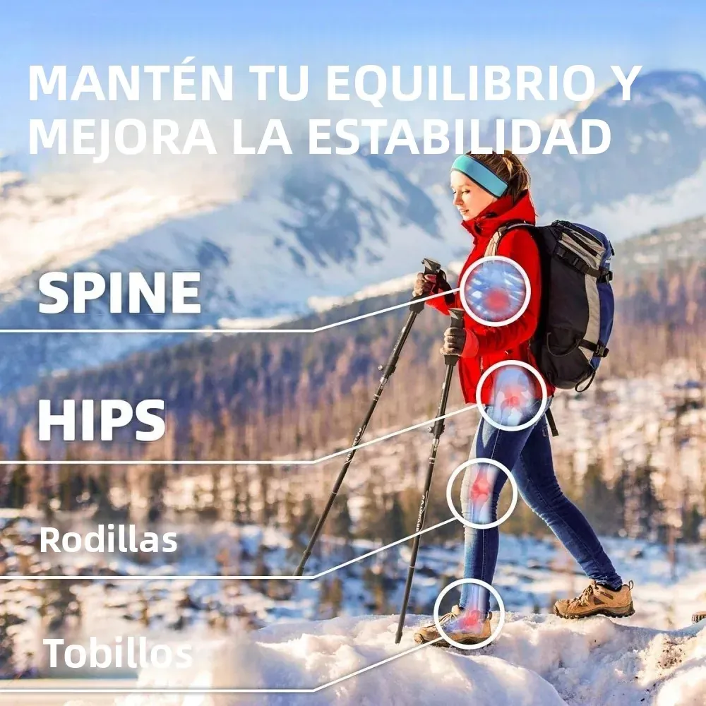 Bastones de Trekking 2PCS Ultraligeros Plegables Telescópicos para Caminatas – vue 6