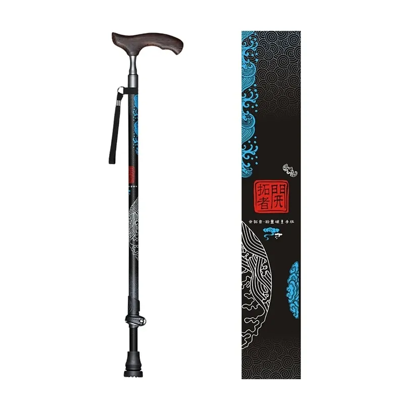 Bastones para caminar con mango en T de madera – vue 1