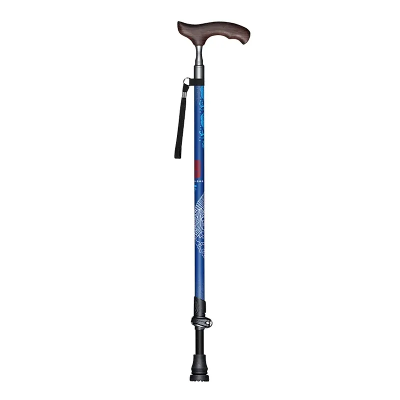 Bastones para caminar con mango en T de madera – azul