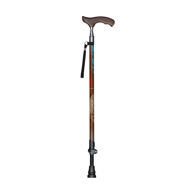 Bastones para caminar con mango en T de madera – marrón
