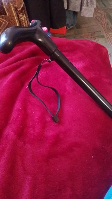 Foto de un comprador: Correa de muñeca negra de nylon para bastones
