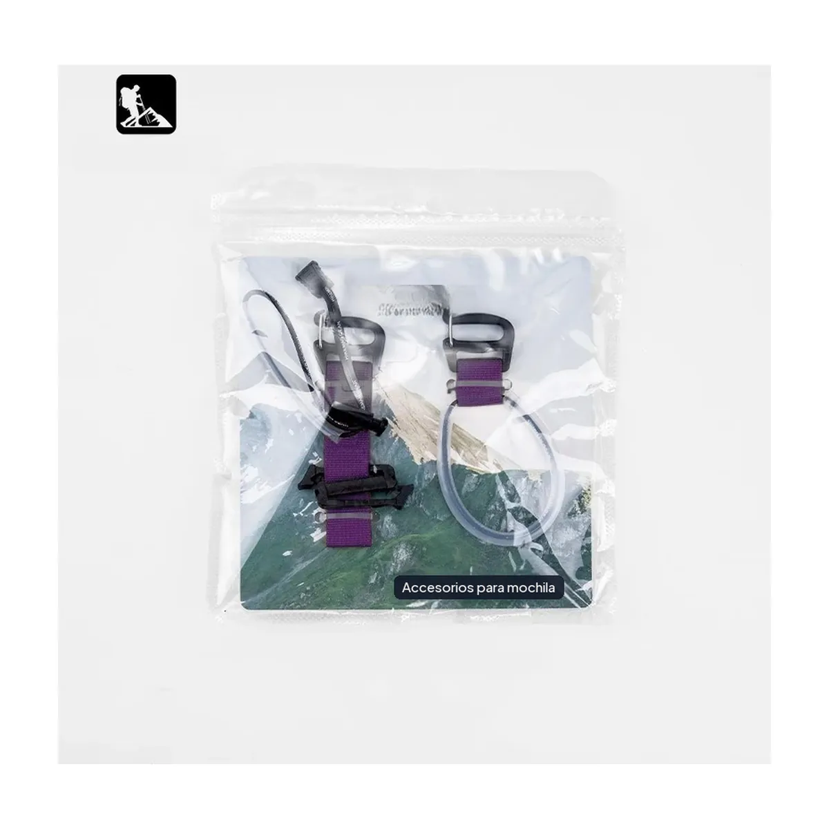 Correas para bastón: soporte de fijación para mochila, nailon – morado
