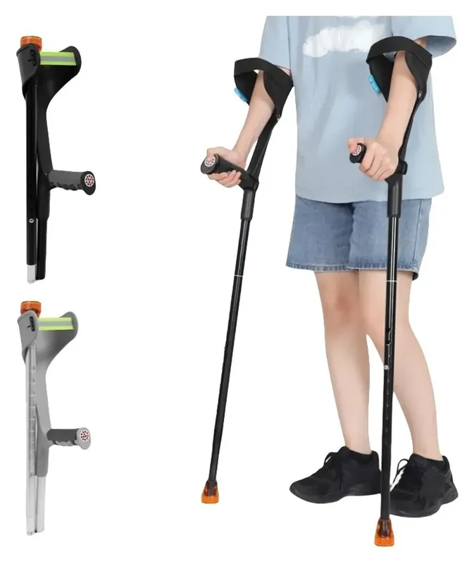 Muletas de antebrazo ajustables y ligeras de 92 a 117 cm