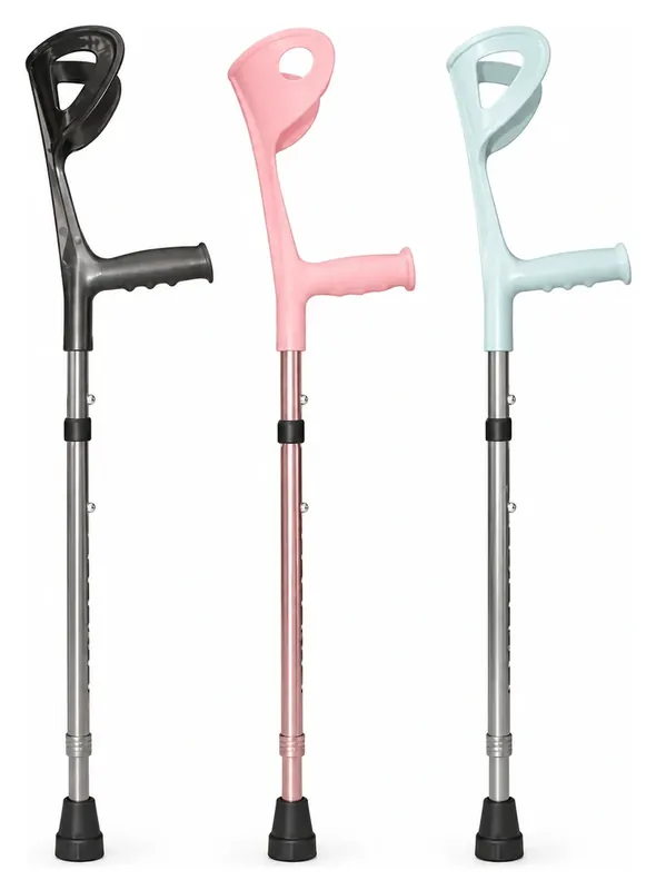 Muletas de codo plegables y telescópicas de aluminio