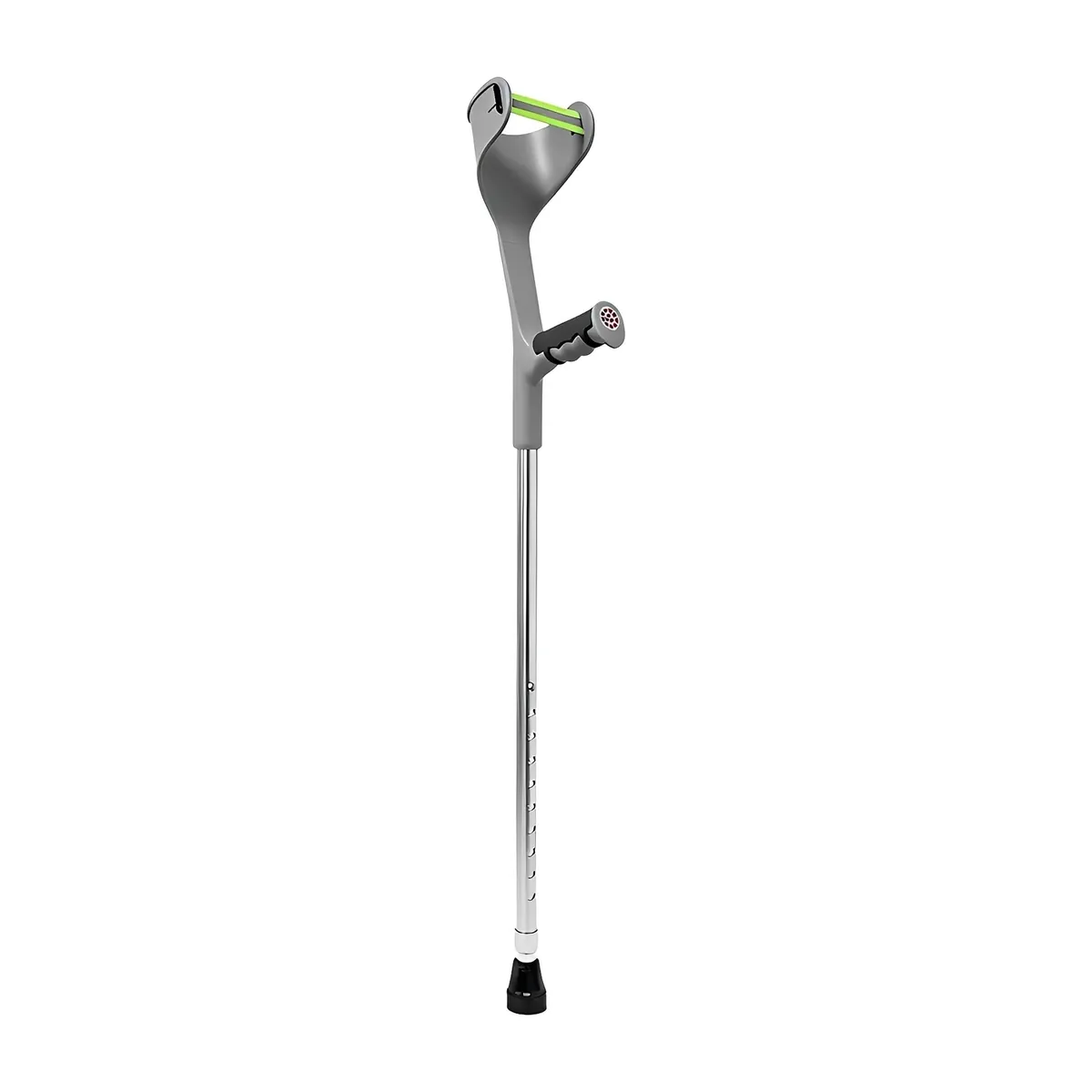 Muletas plegables y ajustables para adultos con brazalete – gris claro