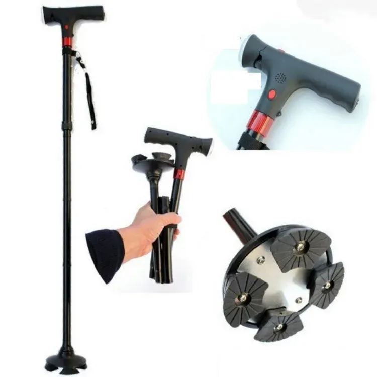 Muletas plegables de aluminio con una o dos abrazaderas – Verifica el contacto