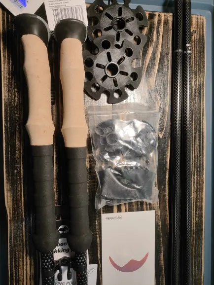 Foto de un comprador: Bastones de senderismo de fibra de carbono para tus rutas