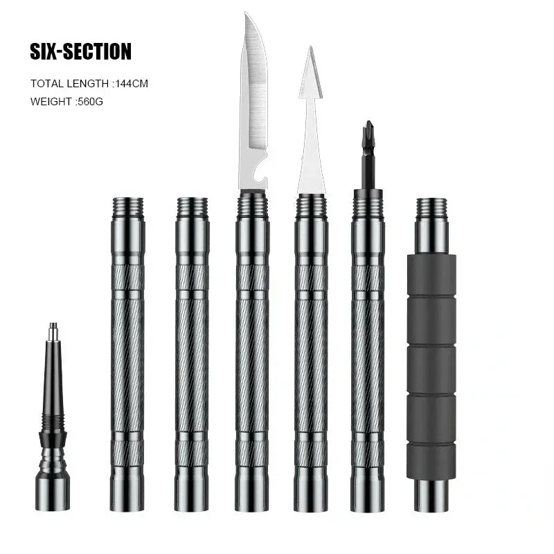 PDI GWOK bastones de trekking compactos y ligeros sistema – six joints