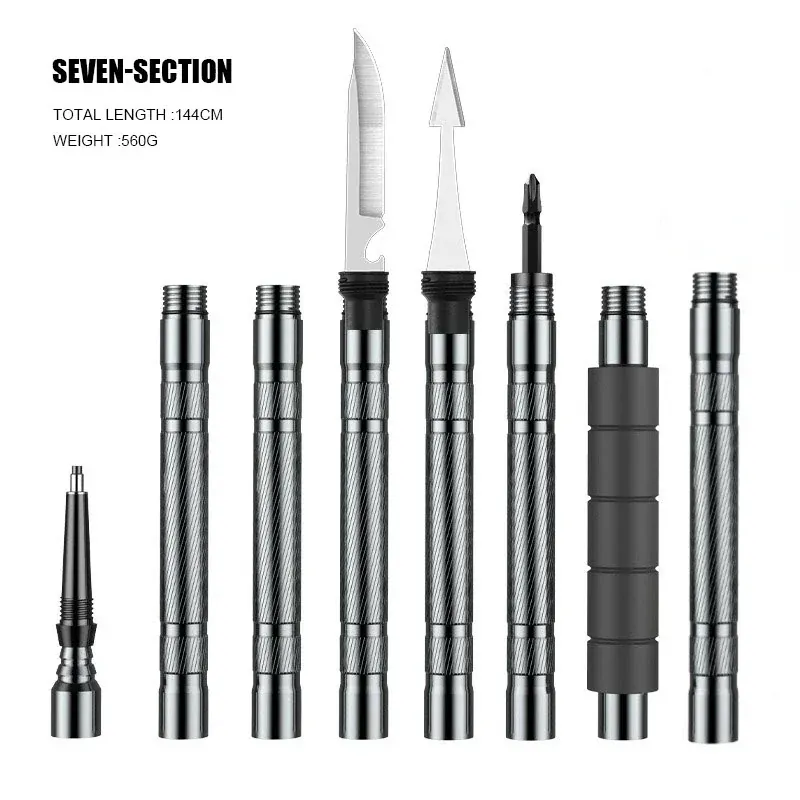 PDI GWOK bastones de trekking compactos y ligeros sistema – seven joints