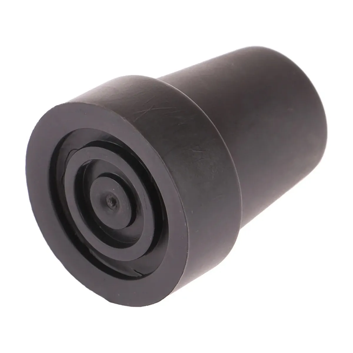 Regatón de goma antideslizante para bastón y muleta, 19 mm – negro