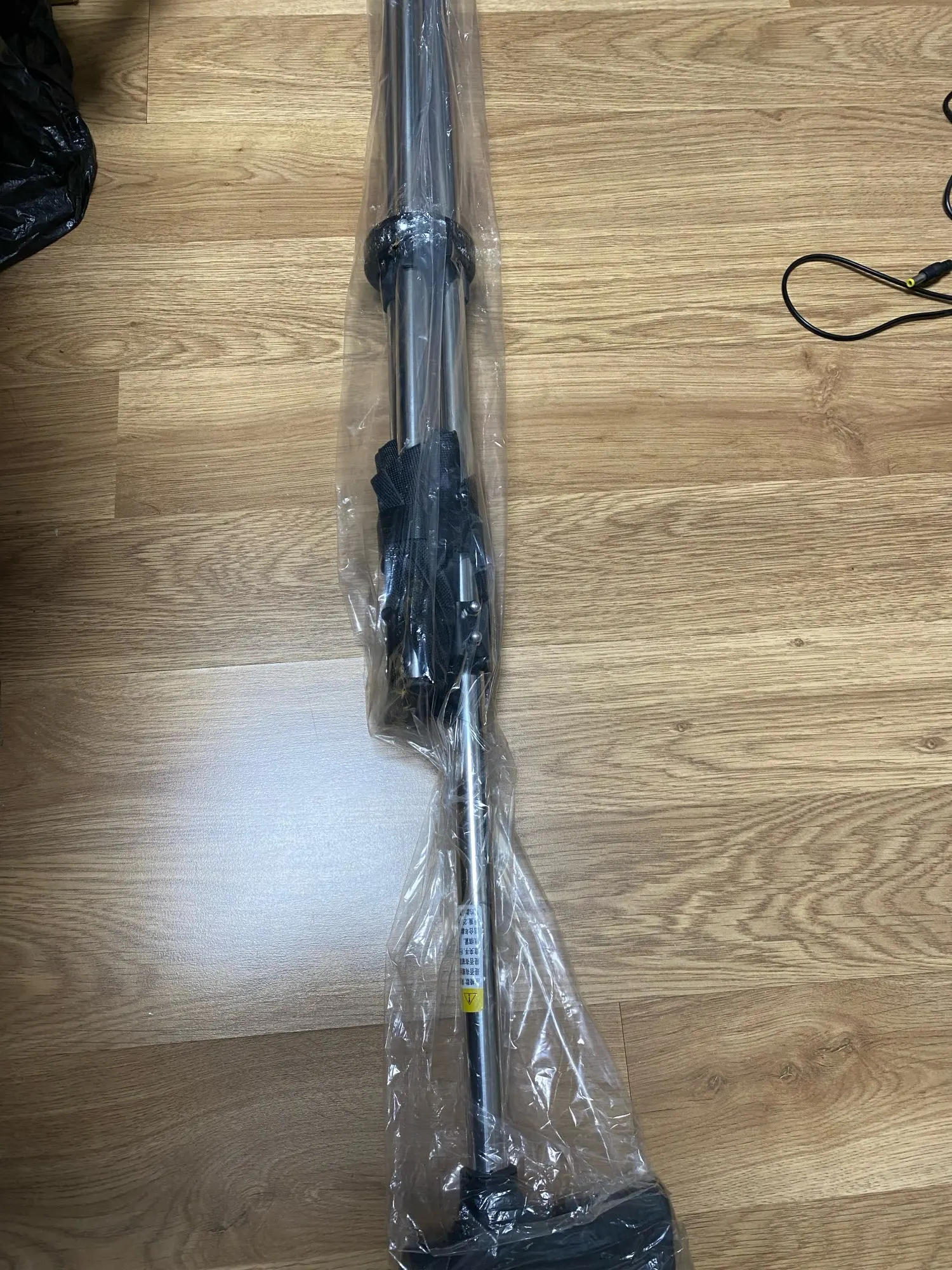 Foto de un comprador: Bastón con asiento plegable de acero y mango en T